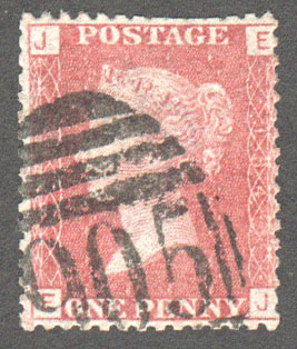 Great Britain Scott 33 Used Plate 134 - EJ - Click Image to Close